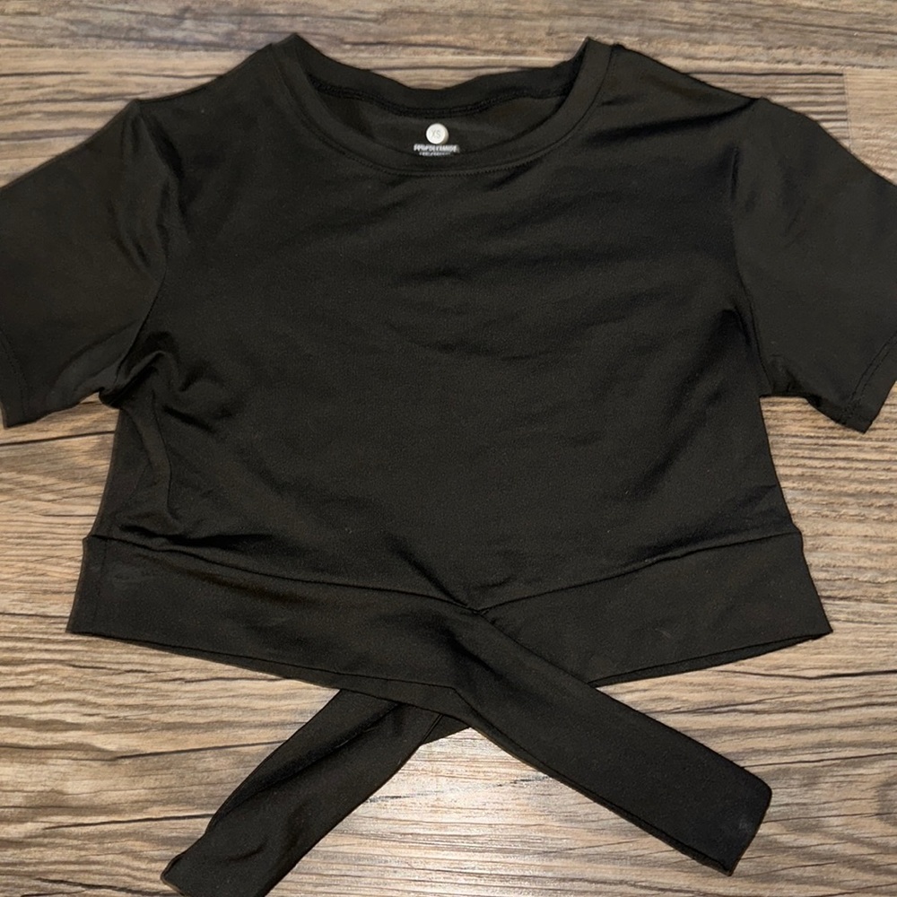 Nvgtn black criss cross tee